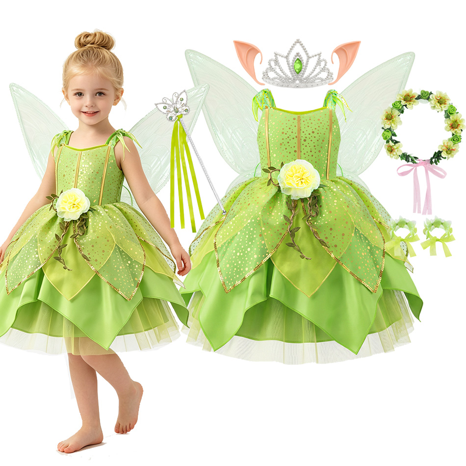 Girls Green Flower Fairy Elf D - đánh giá và giá Glitter Tablecloth