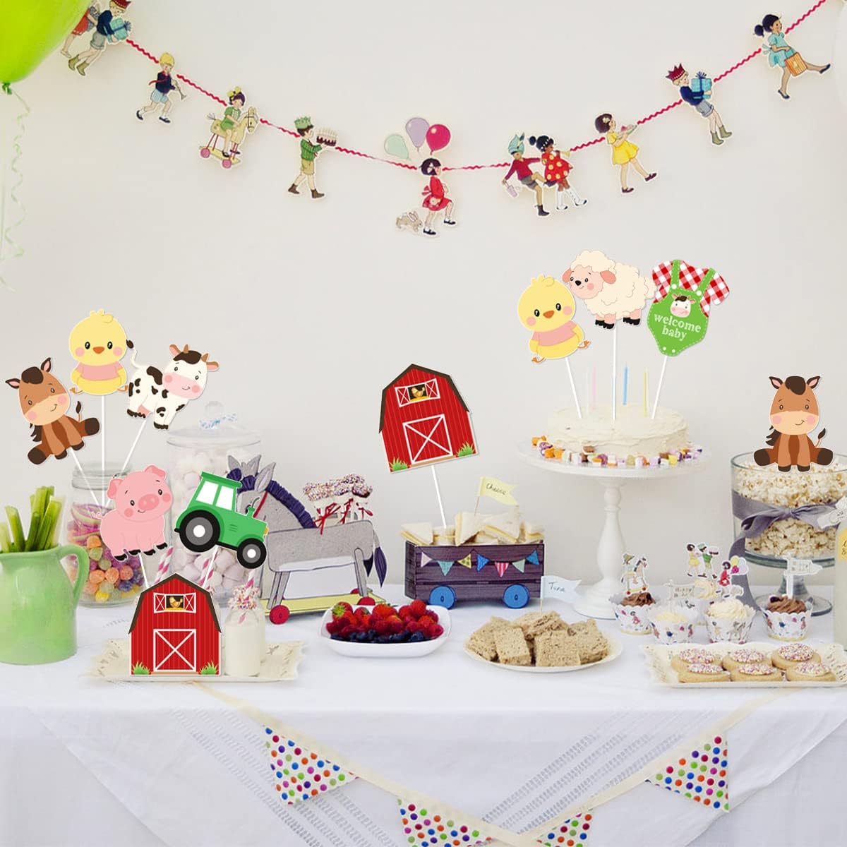 Farm Animal Baby Shower Center - đánh giá và giá Centerpiece Stick