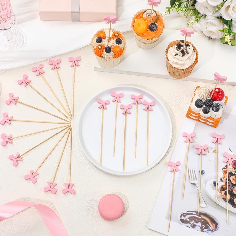 Wooden Bow Cocktail Picks 100P - đánh giá và giá Centerpiece Stick