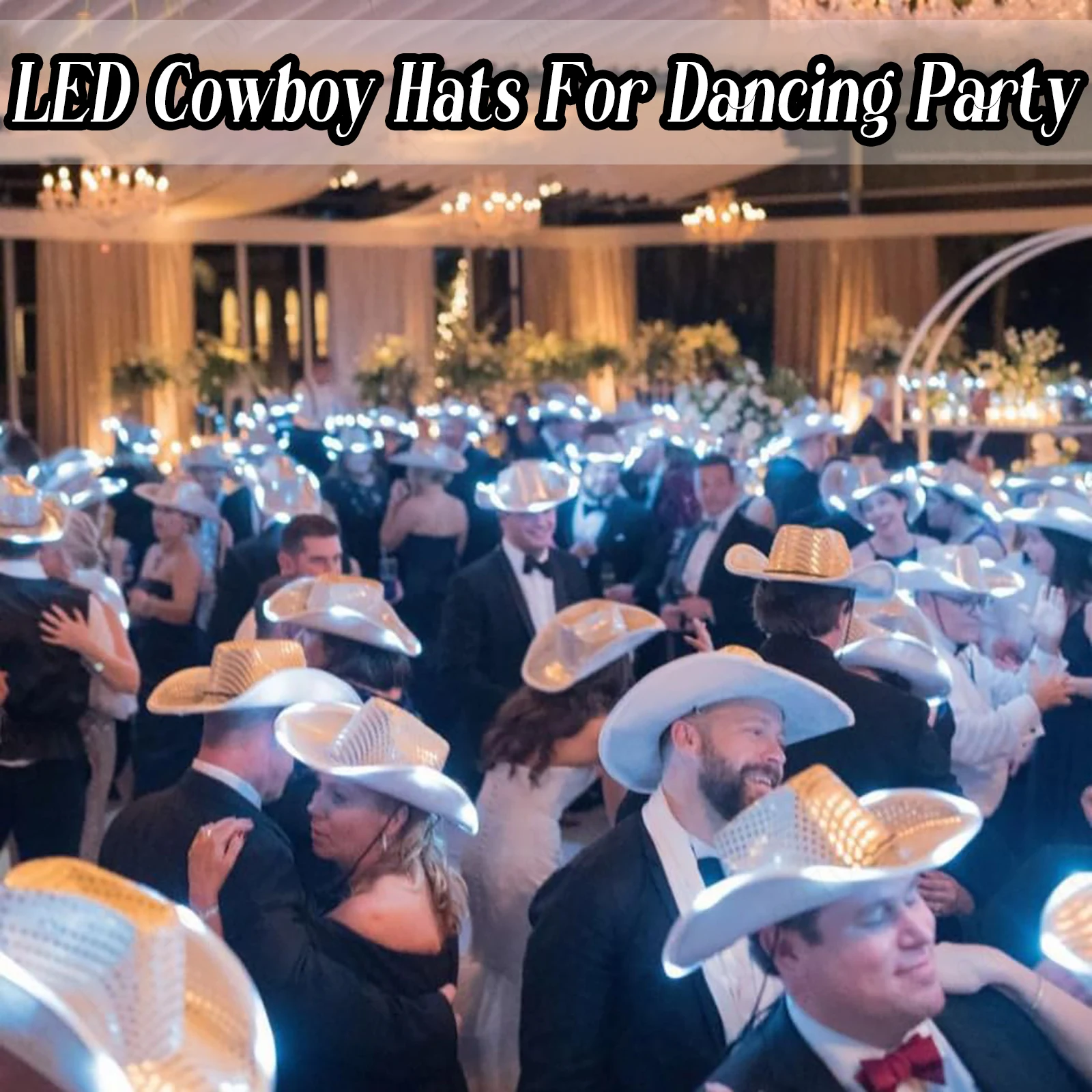 4/6/8/10/12/16Pcs LED Cowboy H - đánh giá và giá Party Hat Cone