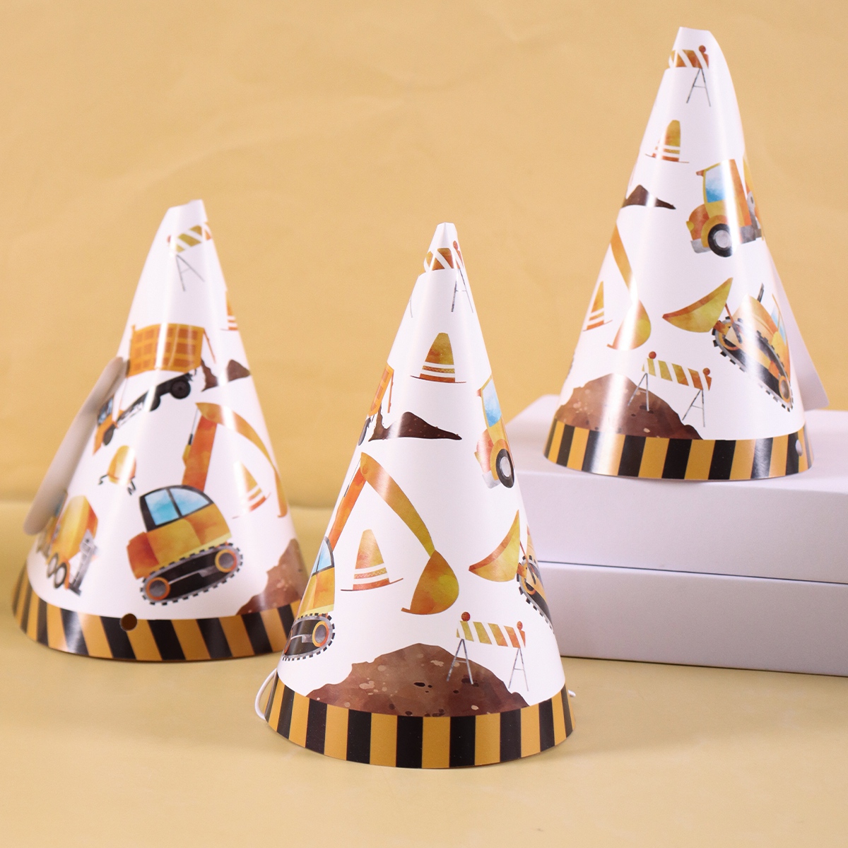 6pcs Construction Truck Birthd - đánh giá và giá Party Hat Cone