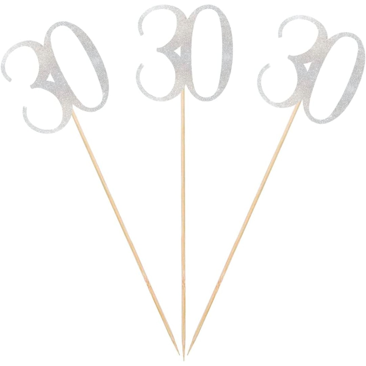 9pcs Silver Glitter 30th Birth - đánh giá và giá Centerpiece Stick