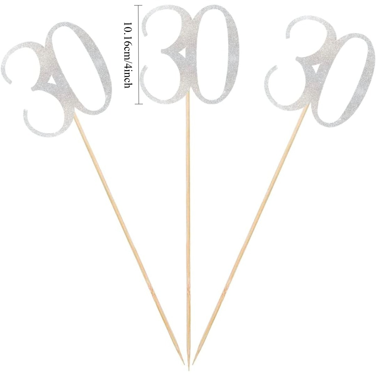 9pcs Silver Glitter 30th Birth - đánh giá và giá Centerpiece Stick