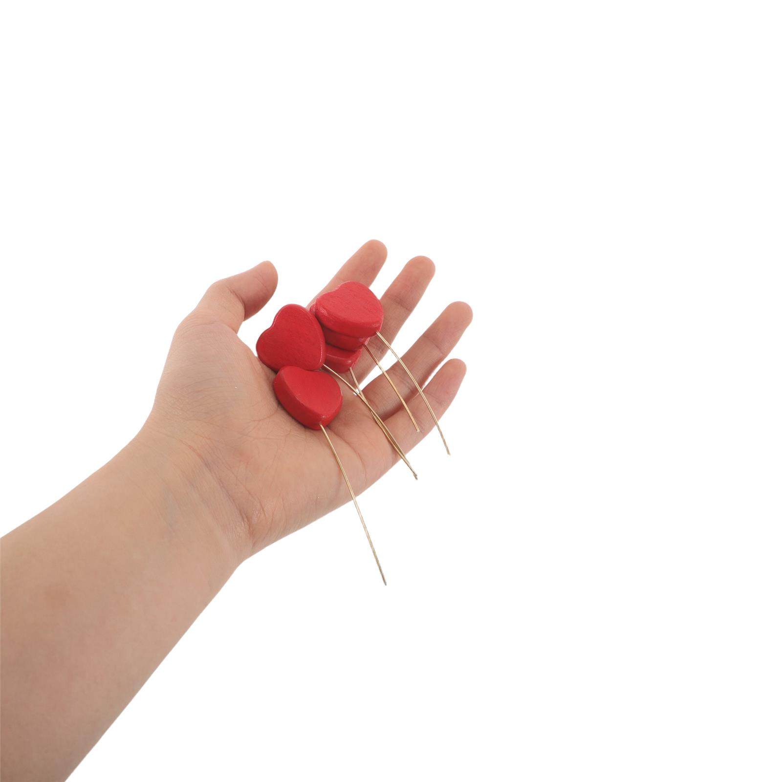 6Pcs Mini Wood Heart Picks Vas - đánh giá và giá Centerpiece Stick